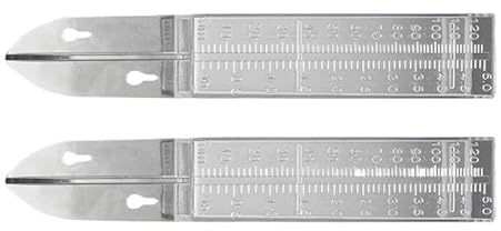 FACAIIO Lot de 2 pluviomètres de jardin avec tube de mesure transparent, 25 x 4,5 x 2,7 cm, instrument de mesure de l'eau en plastique pour une surveillance précise des précipitations