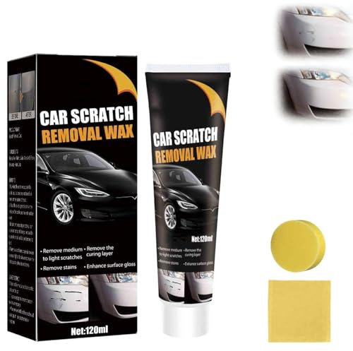 Kratzer Entferner Auto 120ml | Scratch Remover Wax | Politur für Kratzer & Swirls | Selbstreparatur für PKW Lack (1 Stück)