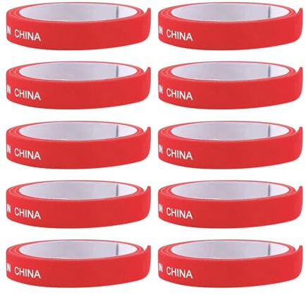 Nastro per bordi racchette da pong, nastro laterale per racchette da pong, laterali da pong, 10 adesivi per bordi da pong, forte adesivo sportivo per partite regolari