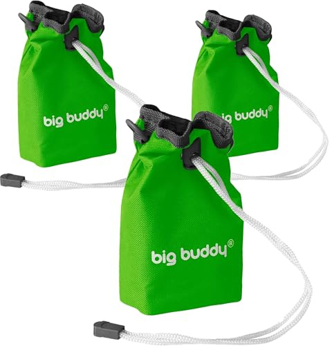 big buddy® Snacktasche Futterbeutel für Hunde | 3er Set | Leckerlietasche für Hundetraining, Hundesport & Spaziergänge – Grün
