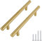 goldenwarm 1 Piezas Tiradores Dorados Tiradores Cocina Tiradores Cajones Tiradores Armarios Oro -LS201GD128 Tiradores de Acero Inoxidable Tiradores Vintage Tirador Puerta Tiradores Muebles Baño 128mm
