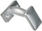 HOPPE Tür-Knauf auf eckiger Rosette | Flachform | verkröpft| Aluminium silber eloxiert | Fix-Knopf | 1 Stück