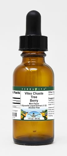 Vitex Chaste Tree Berry Glycerite Liquid Extract (1:5) - Mint Flavored (1 oz, ZIN: 513237) - 3 Pack