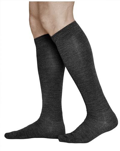 VITSOCKS Merinoull 80% Knästrumpor Herr, Varma Långa Ullstrumpor, Höst och Vinter, svart, 44-46