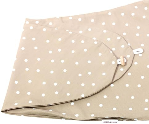 HOBEA-Germany Housse de Coussin d’Allaitement pour Oreiller d’Allaitement 190cm en différentes Couleurs et Dessins de (Points Beiges)