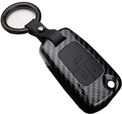 OTMIK Schutzhülle für Autoschlüssel, ABS-Kohlefaser, passend für Opel Astra Corsa Meriva Zafira Astra J Mokka Insignia Chevrolet Schlüsselgehäuse (3 Tasten)