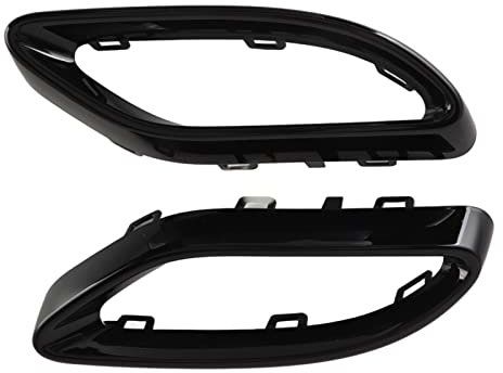 Aramox - Embellecedores para Punta de Escape, Color Negro Brillante, Repuesto para Mercedes‑Benz A B C E GLC CLS‑Class W177 W247 W205 W213 X253 C257