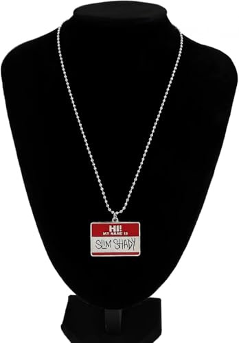 Halskette anhänger schmuck Slim Shady Hippie Choker Halskette Anhänger Männer Quadratische Halsketten Perlenkette Rapper