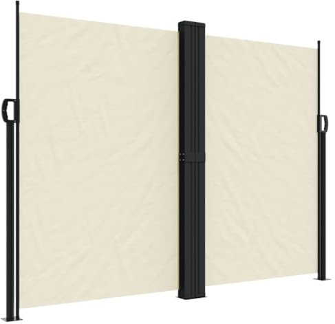 vidaXL Tenda da Sole Laterale Retrattile Crema 180x600 cm