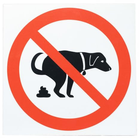 Cartello Divieto No Cacca e Pipì per Cani, Cartello per Cani No PIPÌ NO POPÒ, Divieto Cacca per Cani, 15x15cm Segno di Divieto “Questa non è una toilette per cani” per Esterno Interno