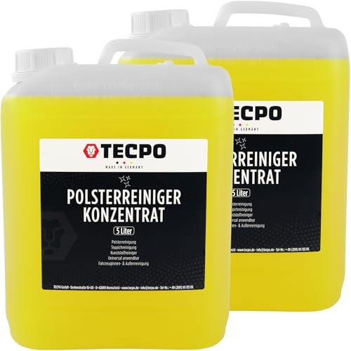TECPO 2X Polsterreiniger Konzentrat, 5 Liter Flecklöser Fleckenentferner Sitze