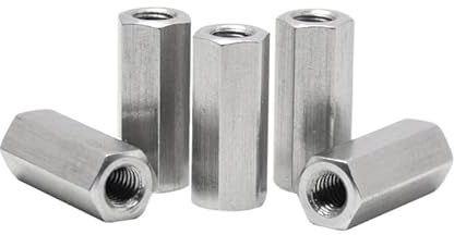 5 Stück M10 * 1,25 Feingewinde Sechskantstange verlängern Kupplungsmutter 304 Edelstahl Leitspindel Verbindungsmutter Länge = 25/30/35 mm(M10x1.25x35)
