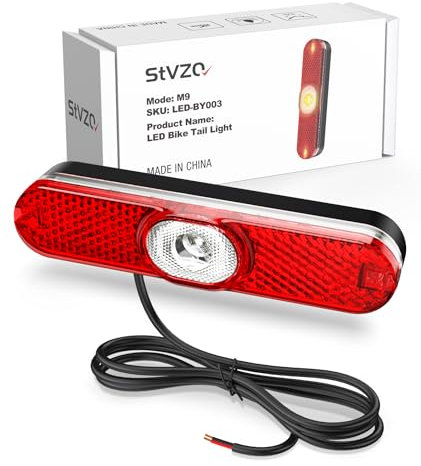 SYACHI Bici Elettrica Luce Posteriore, Freni e Luci IPX 6 Impermeabili per E-Bike