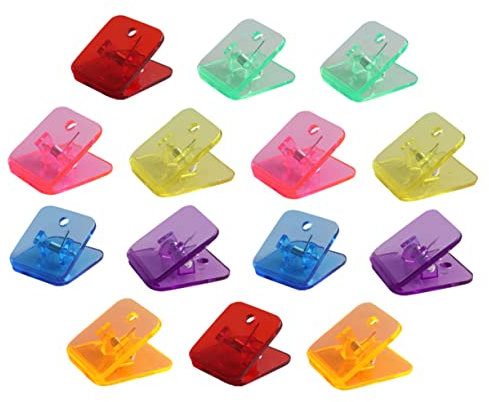 VILLFUL 14stücke Teiliges Bunte Kunststoffklammern Multifunktionale Papierclips Für Schule Büro Und Haushalt Praktische Transparente Clips Farben Zur Organisation Von Dokumenten Und