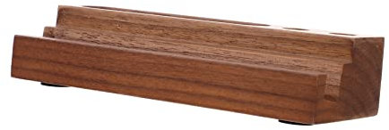 FUNOMOCYA Support De Téléphone Polyvalent Pot à Stylos En Bois De Noyer, Station D'accueil Bureau Multifonction, Organiseur De Bureau Pratique Pour Téléphone Et Stylos