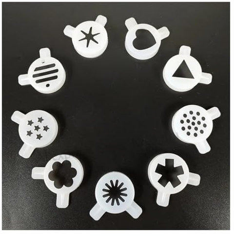 ALturn 9 Types en 1 Accessoires de couvercles de modélisation Fantaisie for Machine à crème glacée Molle pièces de Rechange for Buses Capuchons de Moulage diamètre intérieur 29 mm