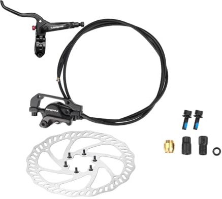GRELiving Hydraulisk skivbroms för cykel, främre och bakre bromsbelägg, hydrauliska bromsar, cykelbromsskiva set, lämplig för universell, mountainbike, vägcykel (höger bak)