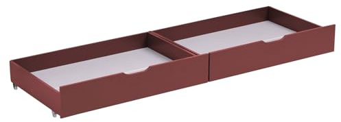 Happy Garden Juego de 2 cajones Terracotta para Cama con Ruedas, se Pueden Guardar Debajo del somier