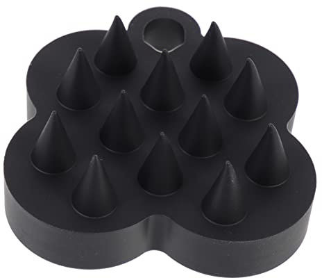 Silikon Kopfhautreinigungsbürste Schwarz, Sanfte Massage für Haarwäsche | Leichtes Silikon, Exfolierende Reinigung, Schont die Kopfhaut, für Badewanne und Dusche, Kompaktes Format