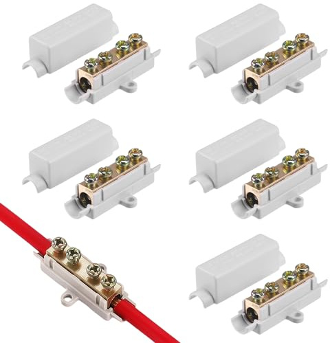 5 Stück Drahtverbinder Kabelverbinder 1000V 100A für 2,5-16mm² Draht | Elektro Lüsterklemmen, kabelklemmen, Klemmleiste, Elektro Verbinder, 1000V 100A, 2,5-16mm²