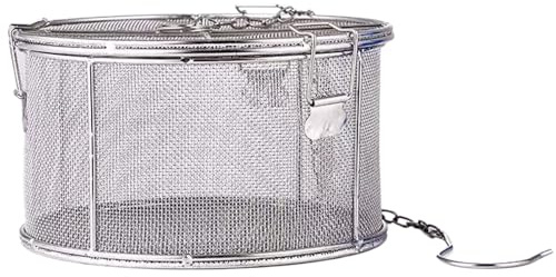 Steel Mesh - Heavy Duty Brine Storage, Multi Functional Sieve | Dishwasher Safe Hanging Drying with Punching Holes, Reliable Kitchen Strainer Container for Food Washing Filtering