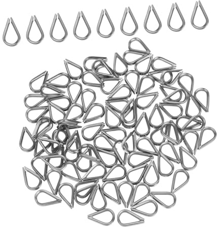 BIUDECO 100 Piezas De Guardacabos De Protección Para Cables De Acero Guardacabos Para Remolque