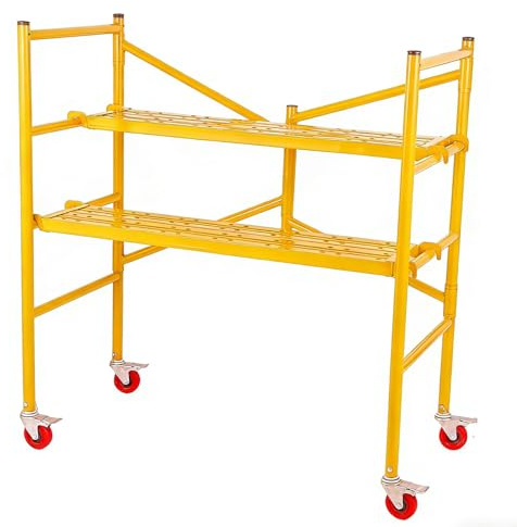 Wheeled scaffolding tower work platform Foldable mobile scaffolding platform Load capacity: 300 kilograms