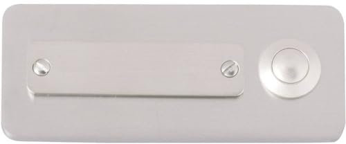 Heidemann 70121 Klingelplatte mit Namensschild 1fach Edelstahl 24 V/1 A