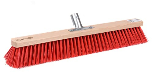 Pro Street Broom Room Broom ELASTON Red 100cm with Metal Holder
