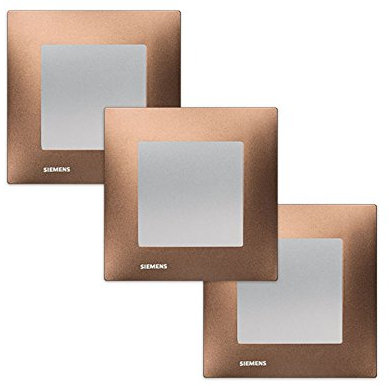 SIEMENS - LOT 3 Va et Vient Silver Delta Viva + Plaque Métal Marron
