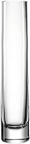 Leonardo Novara Deko-Vase in modernem Design, schmale, zylinderförmige Glasvase für einzelne Blumen als Solifleurvase, Höhe: 30 cm, Durchmesser 6,3 cm, 780 ml, 018626