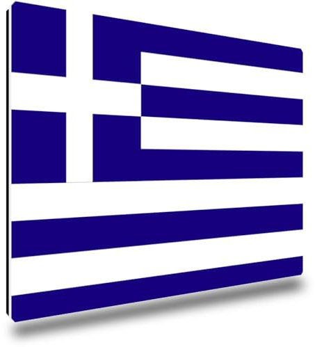 TRIOSK Kühlschrankmagnete Länderflaggen Magnet Flagge Griechenland Länder Reise Souvenir Geschenk für Reiselustige Frauen Männer Weltenbummler Kühlschrank stark eckig groß 85x55 mm