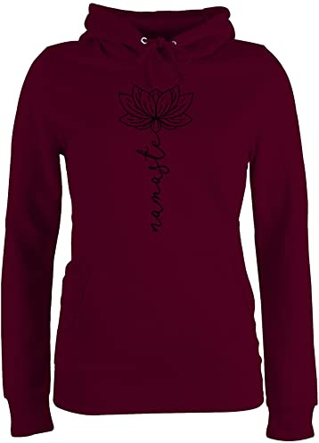 Shirtracer - Pullover Damen Hoodie Frauen - und Wellness - Namaste Lotusblüte I Geschenk Yoga