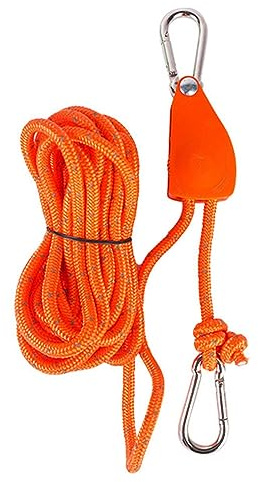 Fulenyi Flaschenzug Handzug Hebezug mit Ratsche Seil 4 mm x 4 Umlenkrolle Seilzug