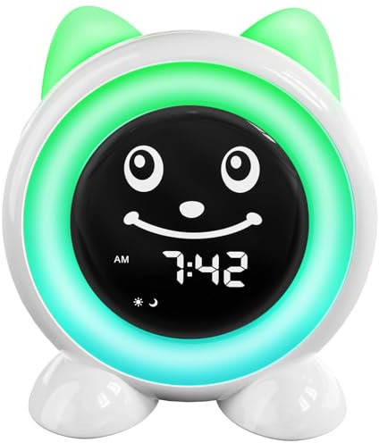I·CODE Kinderwecker, Schlaftrainer Kinder mit Nachtlicht,Kinder Lichtwecker für Kleinkinder,Lernen von Schlafen und Aufwachen