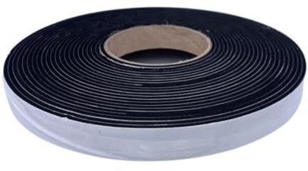 ACIT Rotolo epdm spessore 3mm/5mm, Guarnizione adesiva nera, epdm adesivo, striscia di gomma adesiva, guarnizione fai da te, porte, finestre, docce, frigorifero (10mt x 10mm, Spessore 3 mm)