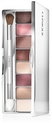 Clinique All About Shadow Eyeshadow Palette Makeup, 8 Silky + Buildable Shades | Safe For Sensitive Eyes, Best of Black Honey, 0.41 Ounce
