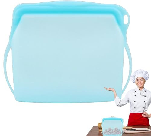 Wiederverwendbare Aufbewahrungsbeutel für Lebensmittel, wiederverwendbare Silikon-Gefrierbeutel, Lebensmittelbeutel, 1000 ml, Konservierungsbeutel für Snacks, Mittagessen, Frühstück, Sandwich,