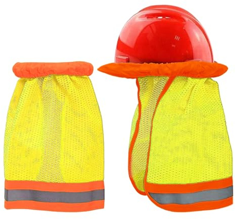 Hard Hat Brim Shade - Hard Hat Neck Cover Full Brim,Adjustable Neck Cover UV Protection Shield Helmet Accessories for Climbing Construction Gardening