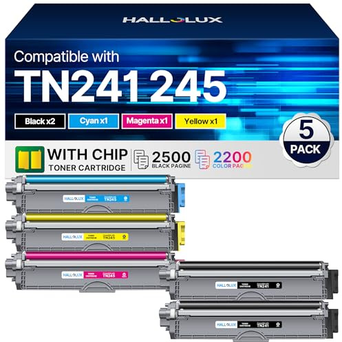 TN241 TN245 Toner Ersatz für Brother DCP-9022CDW MFC-9332CDW MFC-9142CDN | für HL-3142CW HL-3152CDW HL-3140CW DCP-9017CDW MFC-9140CDN DCP-9020CDW MFC-9330CDW (5er-Pack)