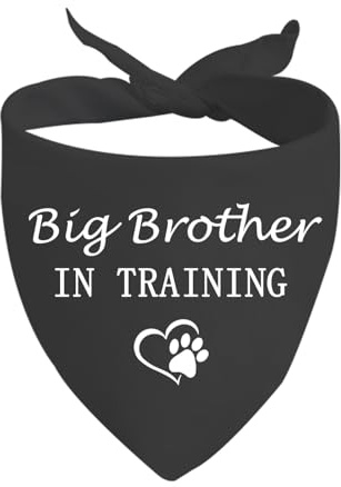 Hundehalstuch, Motiv: Big Sister/Brother in Training, Schwangerschaftsankündigung, Geschenk (großer Bruder im Training D)