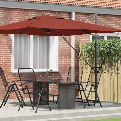 Générique Parasol Roma Rouge 286 x 285 x 265 cm Polyester et Aluminium,Maison & Jardin,Pelouses & Jardins,Vie en extérieur,Parasols & voiles d'ombrage,Rouge,22.84 KG,42003342