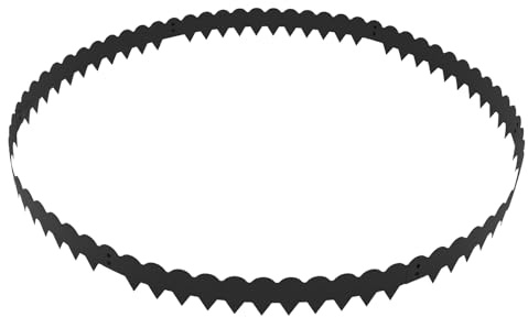 Bordo per prato con spine, 6 pezzi da giardino in metallo per aiuole, deformabile in metallo, palizzata, lamiera per prato (nero, 102 x 15 cm)