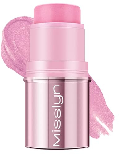 Misslyn Multi-Stick 3 in 1 per Viso, Occhi e Labbra - Blush, Rossetto e Ombretto in Stick con Burro di Karité, Texture Cremosa e Leggera - 12 My Barbie Girl