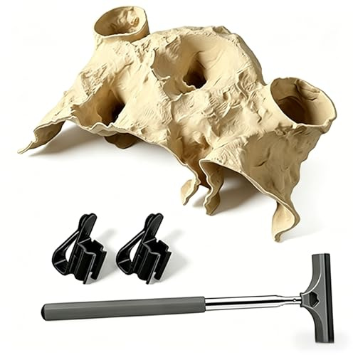 Tunnel Souterrain pour Aquarium-Grotte Refuge pour Crevettes-Aquarium Tunnel sous Terre-Tunnel de Décoration pour Aquarium pour Grotte Refuge pour Crevettes (18 x 10 x 4,5 cm)