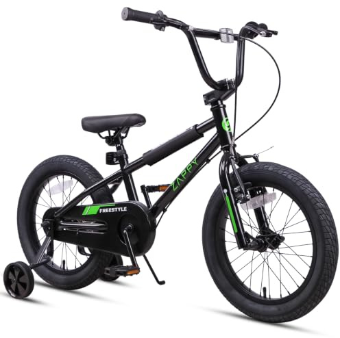 glengo ZAPPY 12 14 16 Zoll Kinderfahrrad für 2-8 Jahre alte Jungen BMX Style mit Stabilisatoren