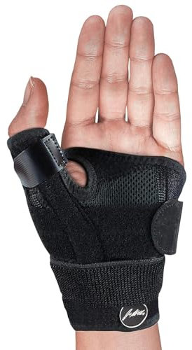 Dr. Arthritis Von Ärzten Entworfen Handgelenk Bandagen, Daumenbandage Links und Rechts, Stabilisierende Handgelenkstütze mit Daumenschiene, Handgelenkbandage mit Daumenortthese, Einzelpack, Schwarz