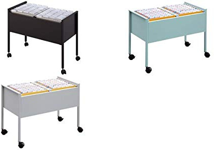 DURABLE Hängemappen-Wagen ´Economy 100 DUO´, silber metallic, Sie erhalten 1 Packung, Packungsinhalt: 4 Rollen