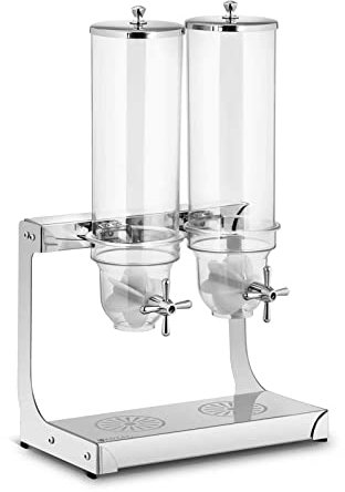 Royal Catering RCCS-3.5LSS2 Müslispender 2 x 3,5 L 2 Behälter Cerealienspender Cornflakes Spender Müsli Dispenser