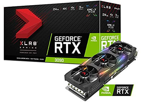 PNY 2021 GeForce RTX 3090 24GB XLR8 Gaming Uprising EPIC-X RGB Triple Fan Graphics Card (Renewed)